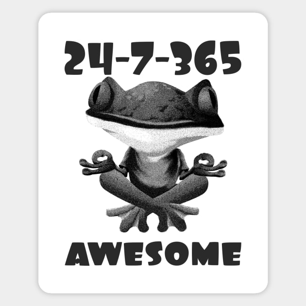 Cool Gray scale Frog, Awesome 24/7/365 Magnet by VellArt